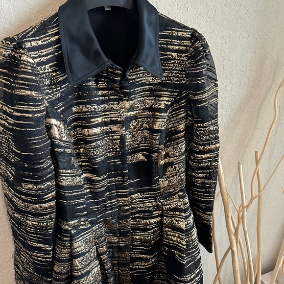 Teri Jon Elegant Black and Gold Women's Dress - Picture 2 of 8